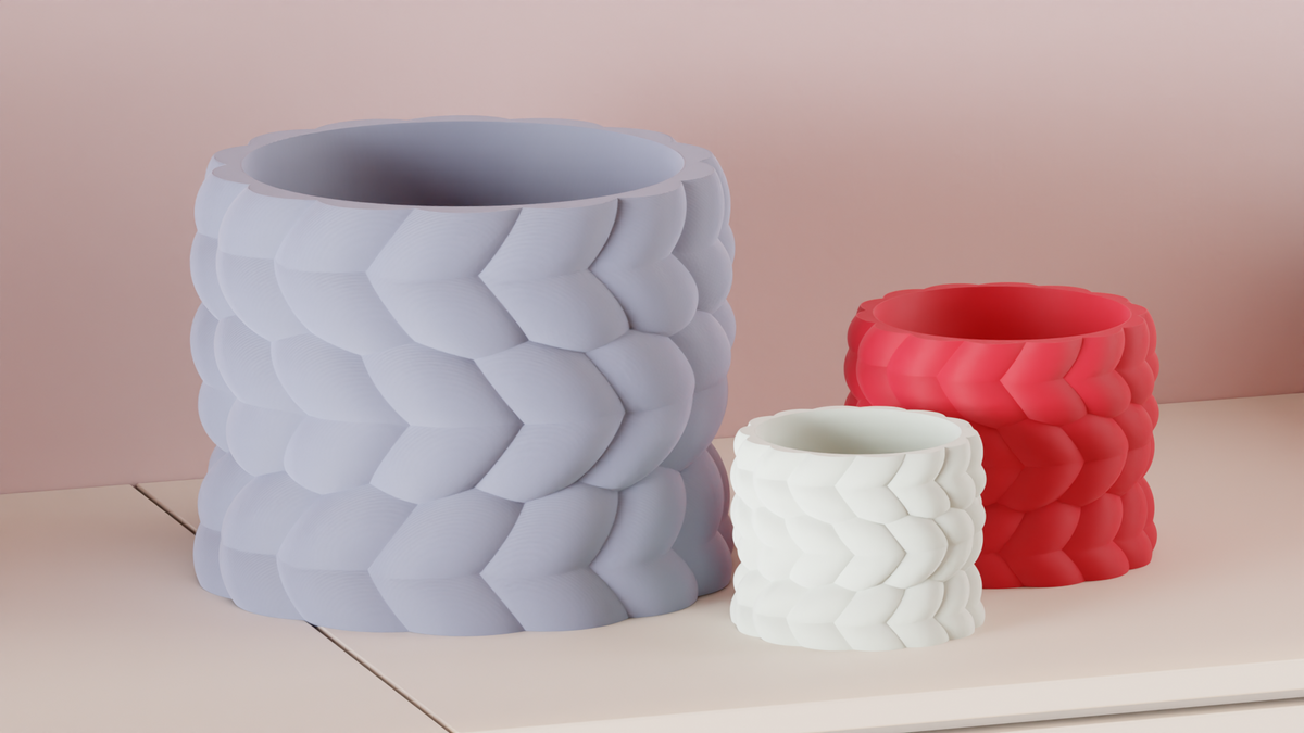 Rope Style Plant Pot Modern Yarn Look Planter – Large size