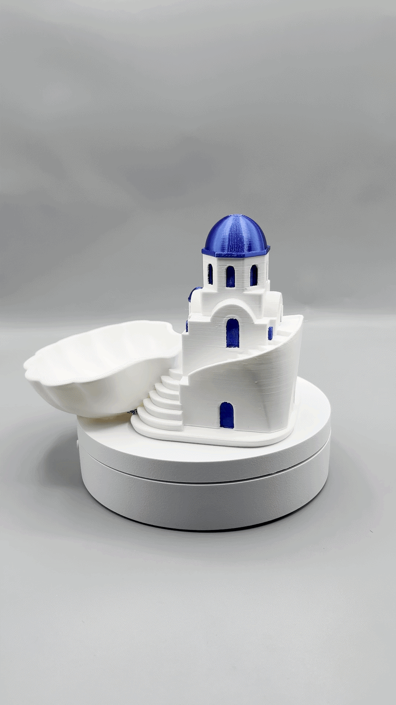 Santorini Greek Church Desk Organizer & Tray