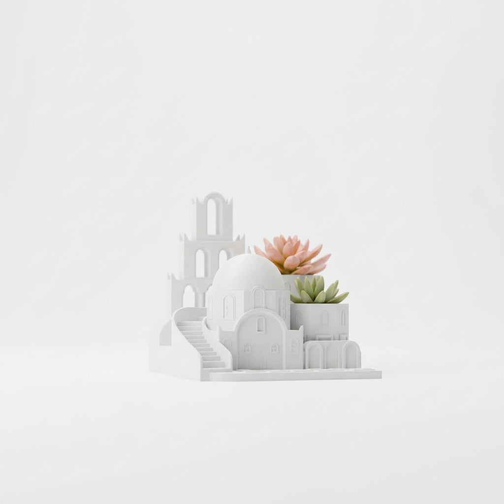 Santorini Style Succulent Planter Book Nook