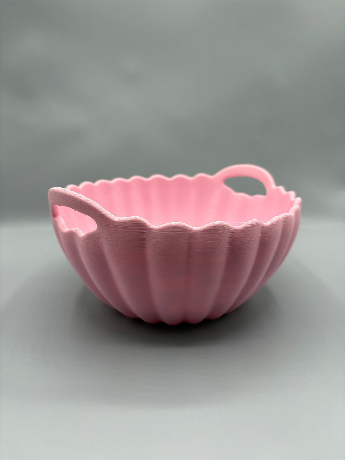 Scalloped Wavy Decorative Bowl with Handles