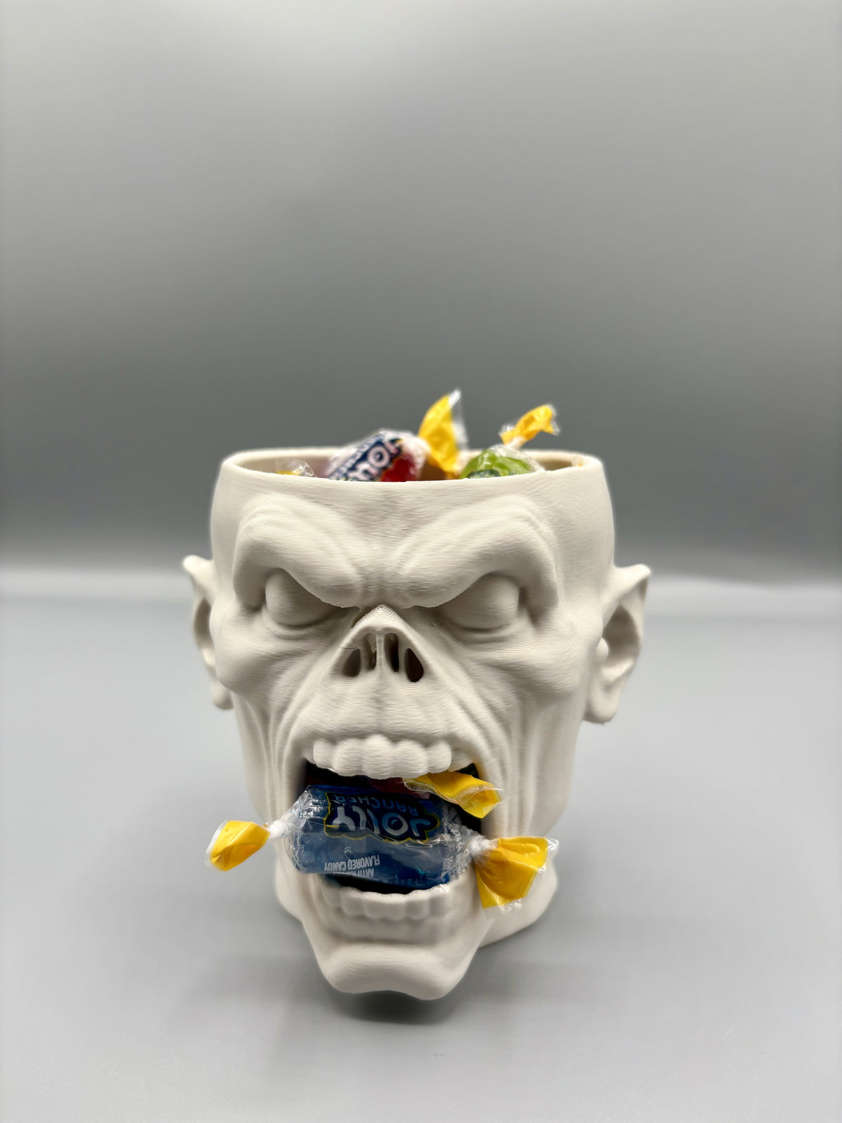Scary Skull Head Halloween Candy Bowl