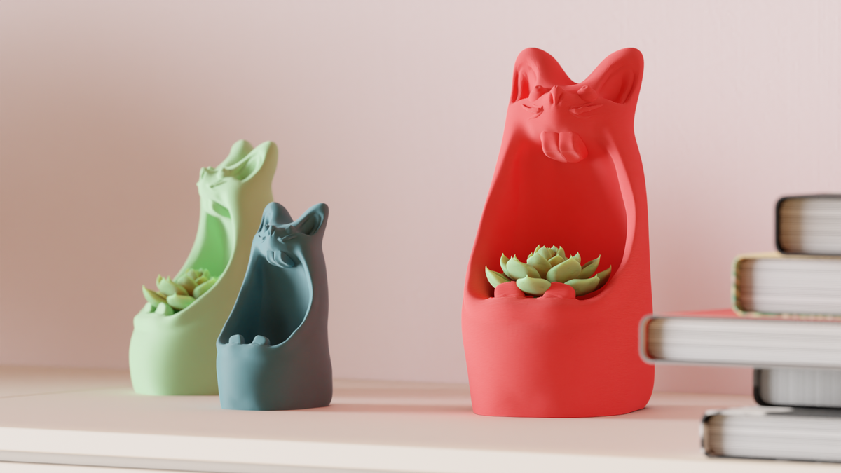 Screaming Mouse Cactus Plant Pot