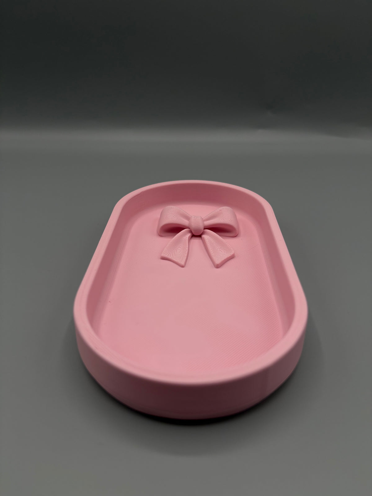 Sculptural Bow Jewelry Tray Oval Catch-All Dish