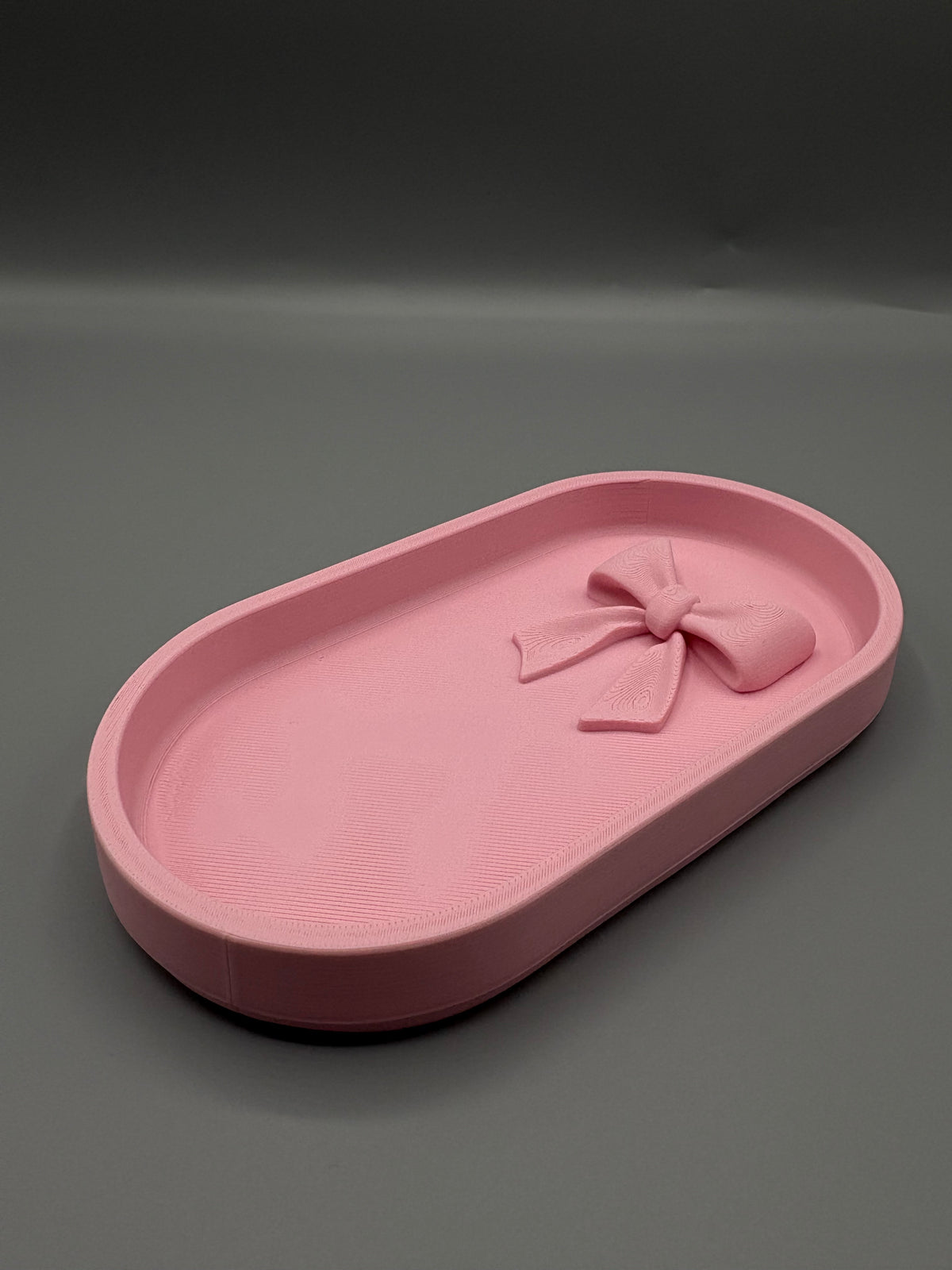 Sculptural Bow Jewelry Tray Oval Catch-All Dish