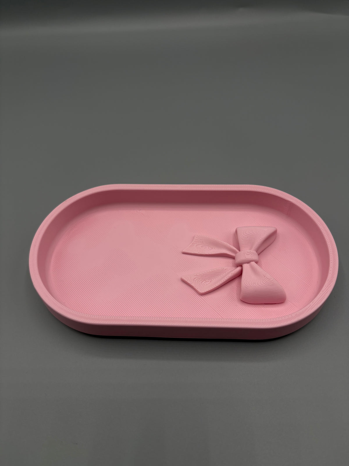 Sculptural Bow Jewelry Tray Oval Catch-All Dish