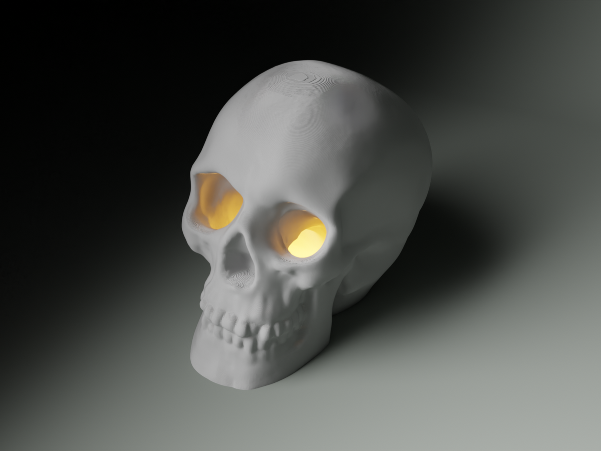 Skull Tealight LED Candle Lamp