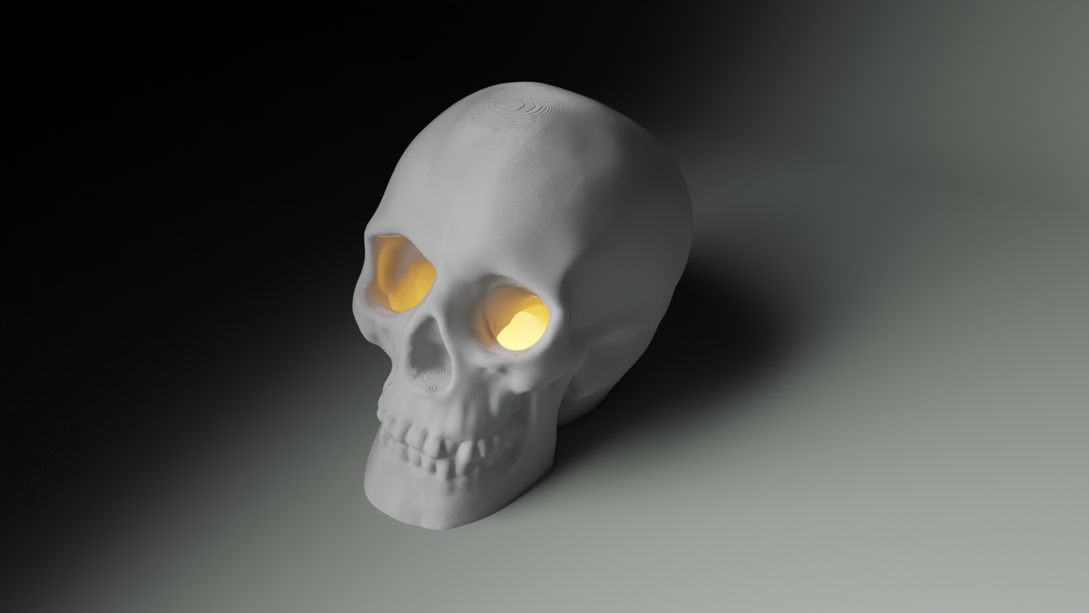 Skull Tealight LED Candle Lamp