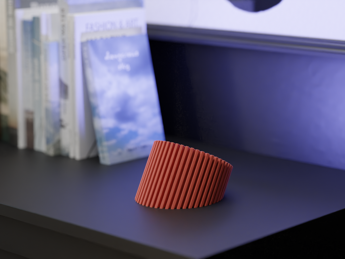 Small Ribbed Wireless Uplighter