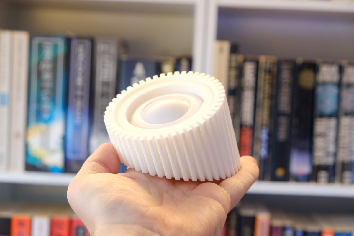 Small Ribbed Wireless Uplighter