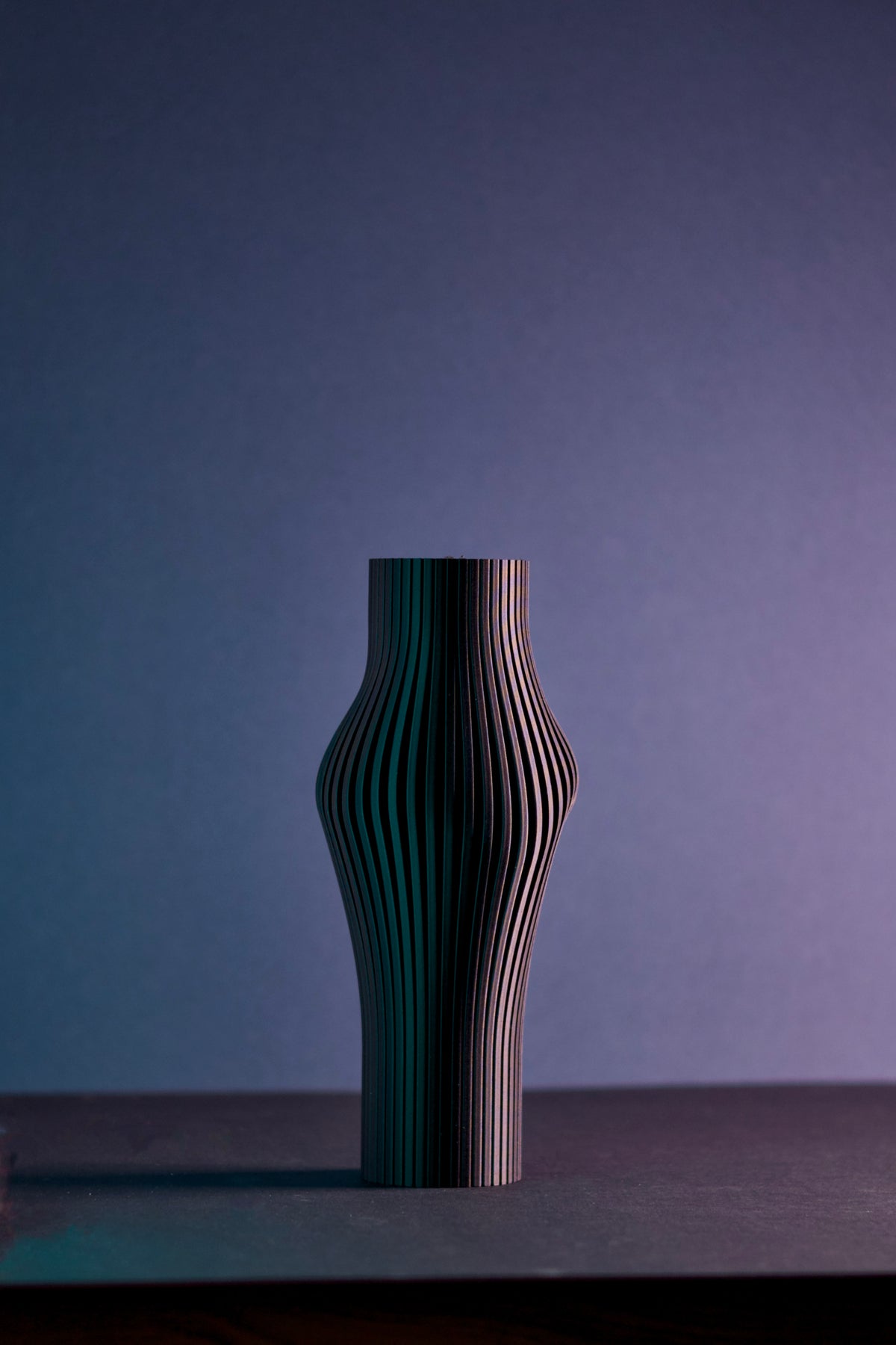 Smooth Flowing Ribbed Vase