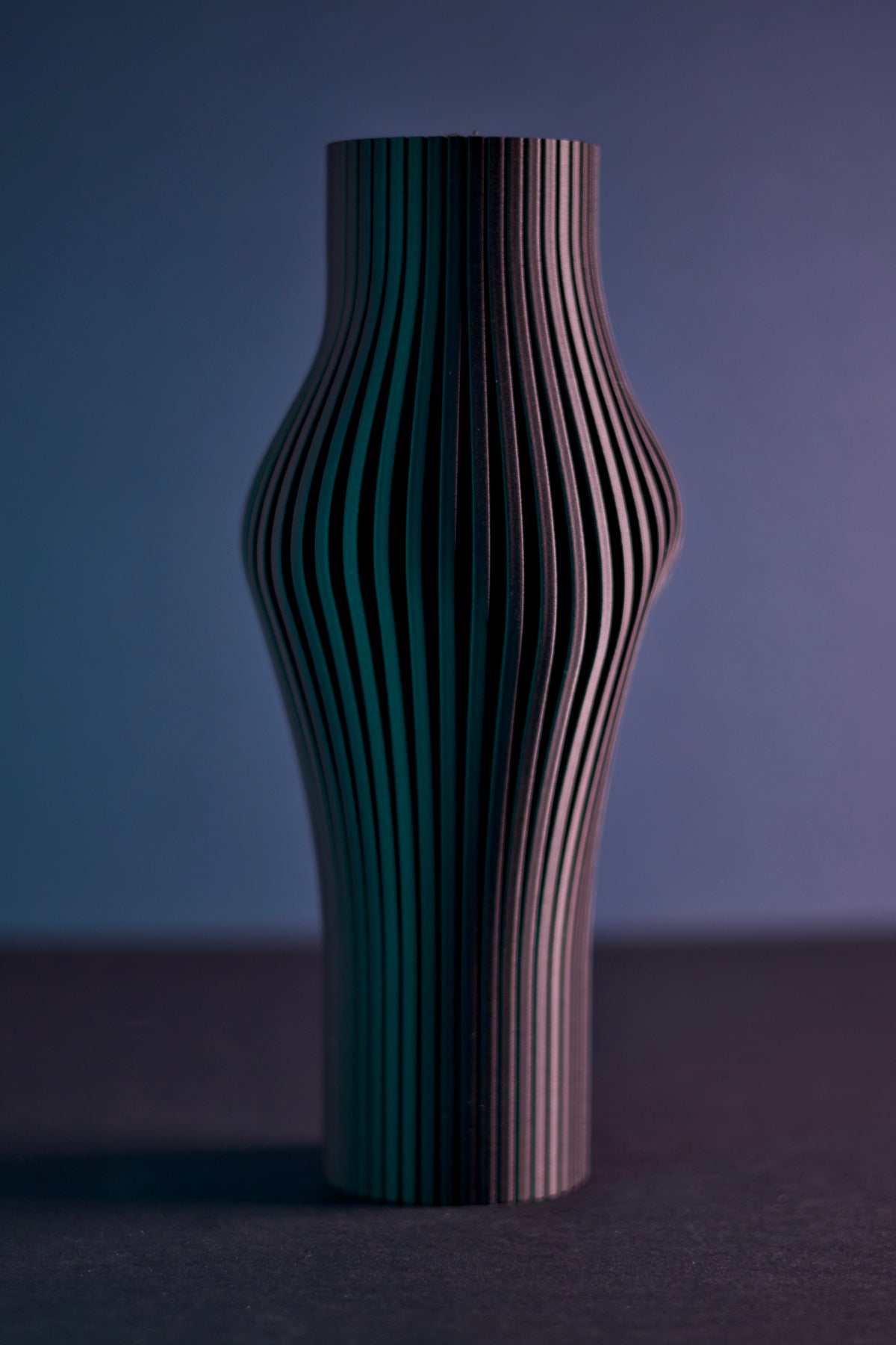 Smooth Flowing Ribbed Vase