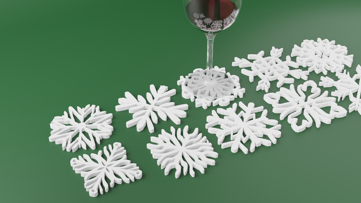 Snowflake Coaster Set 10 Unique Christmas Coaster