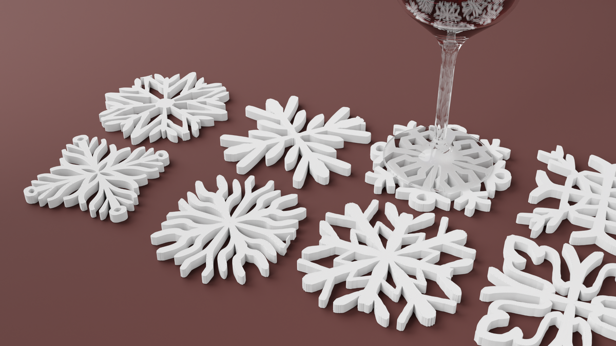 Snowflake Coaster Set 10 Unique Christmas Coaster