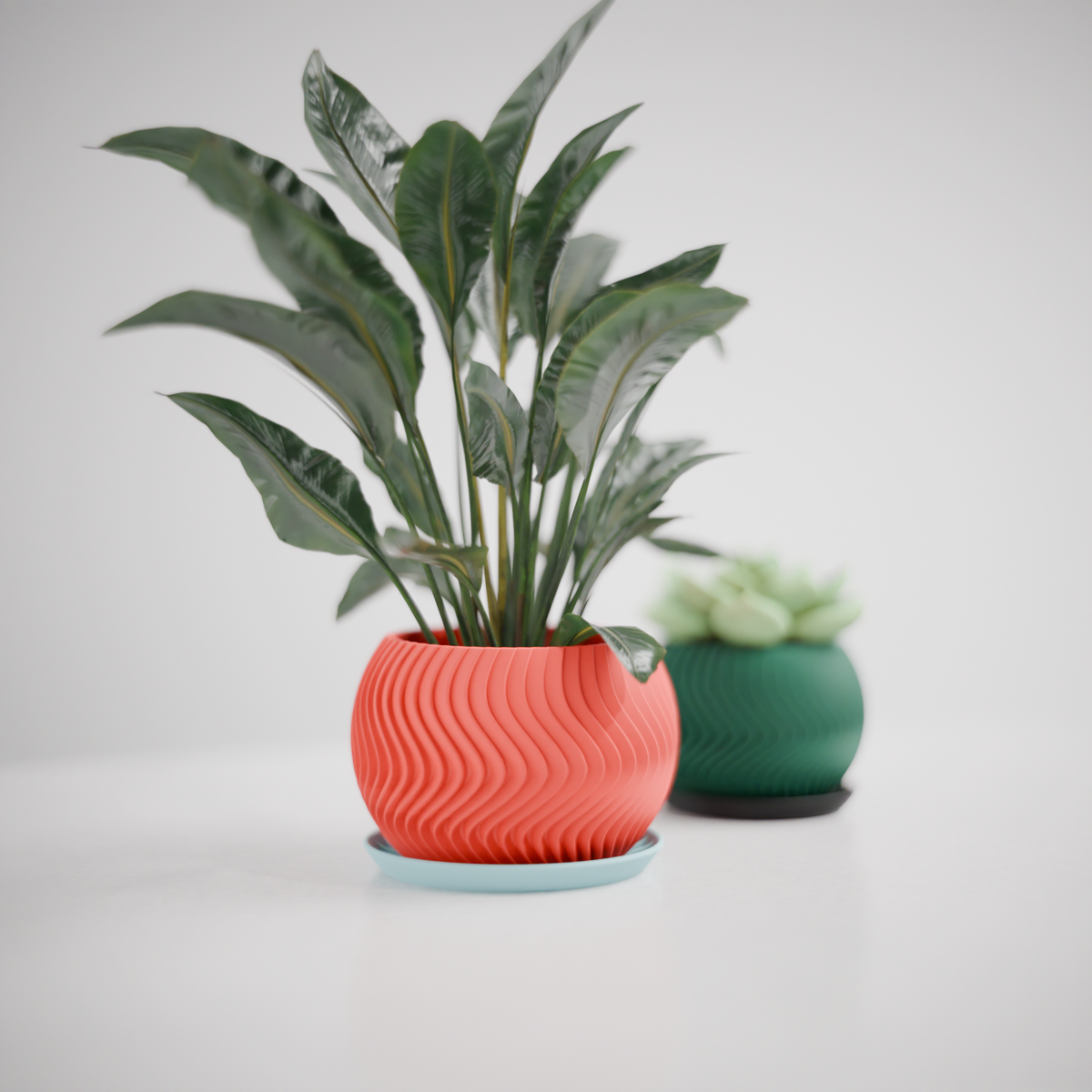 Sphera Beautiful Spherical Planter with Drip Tray – Large size