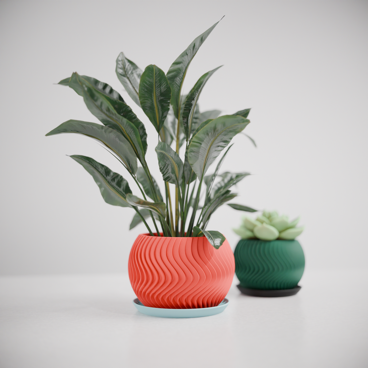 Sphera Beautiful Spherical Planter with Drip Tray – Large size