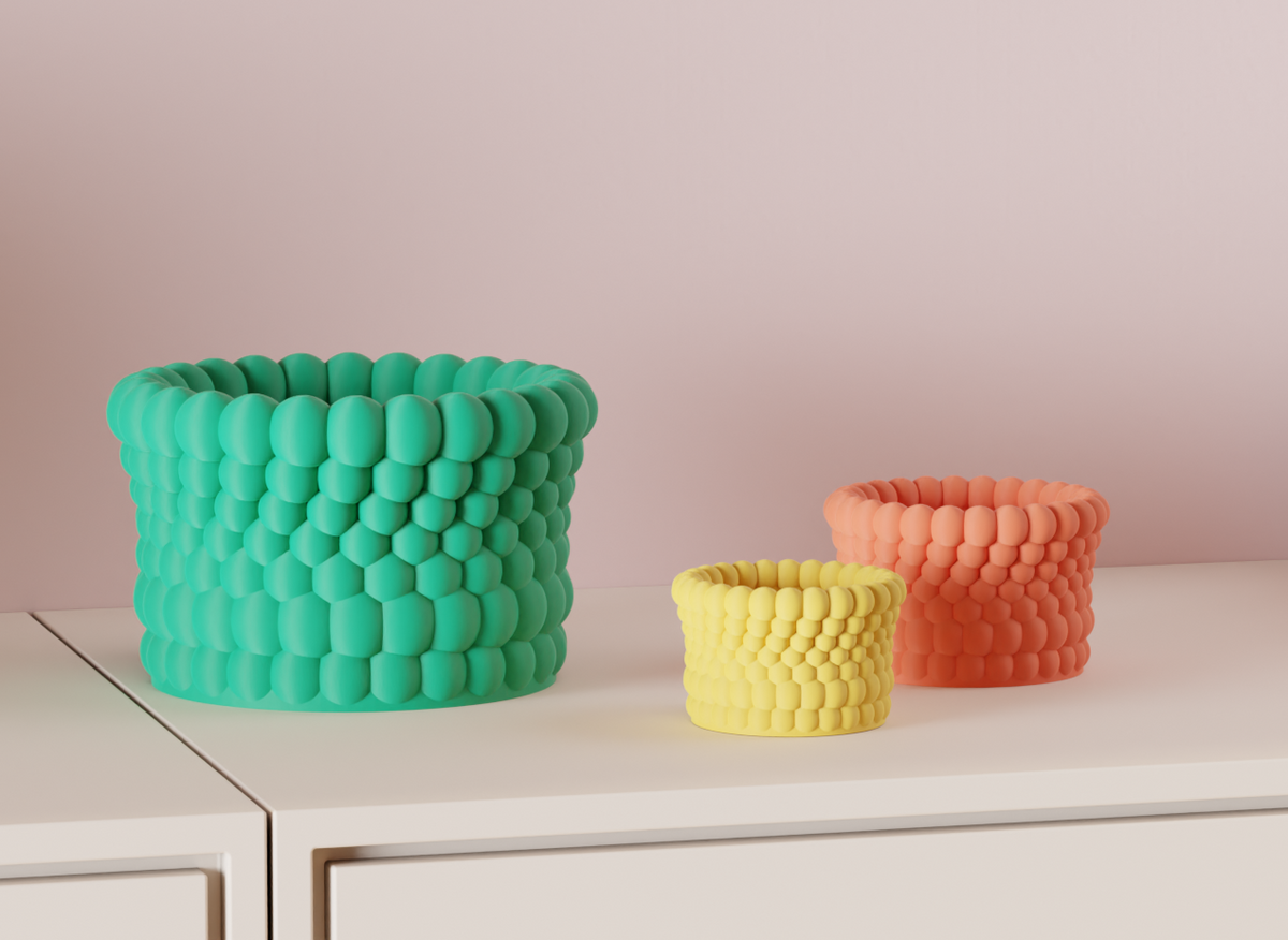 Sphere Plant Pot Bubbble Texture Planter