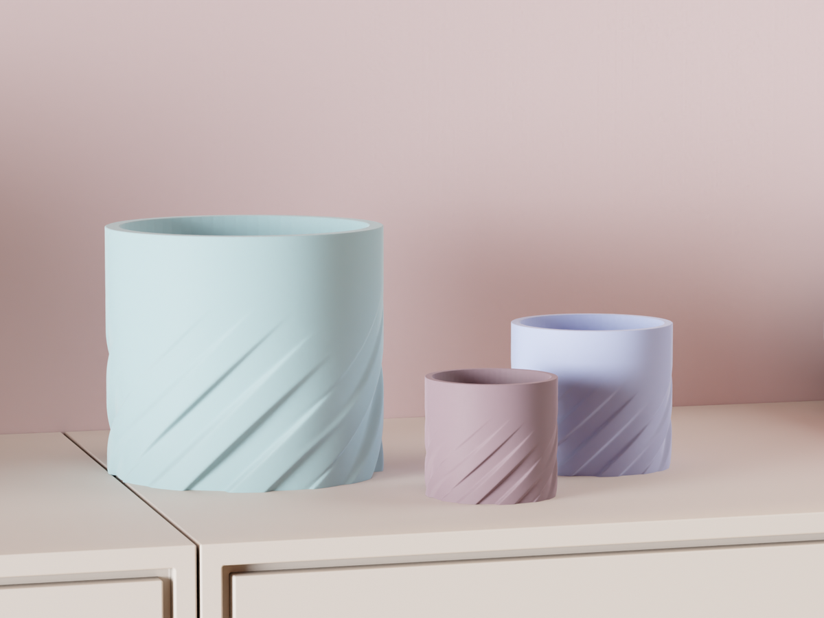 Spiral Plant Pot Modern Stylish Planter
