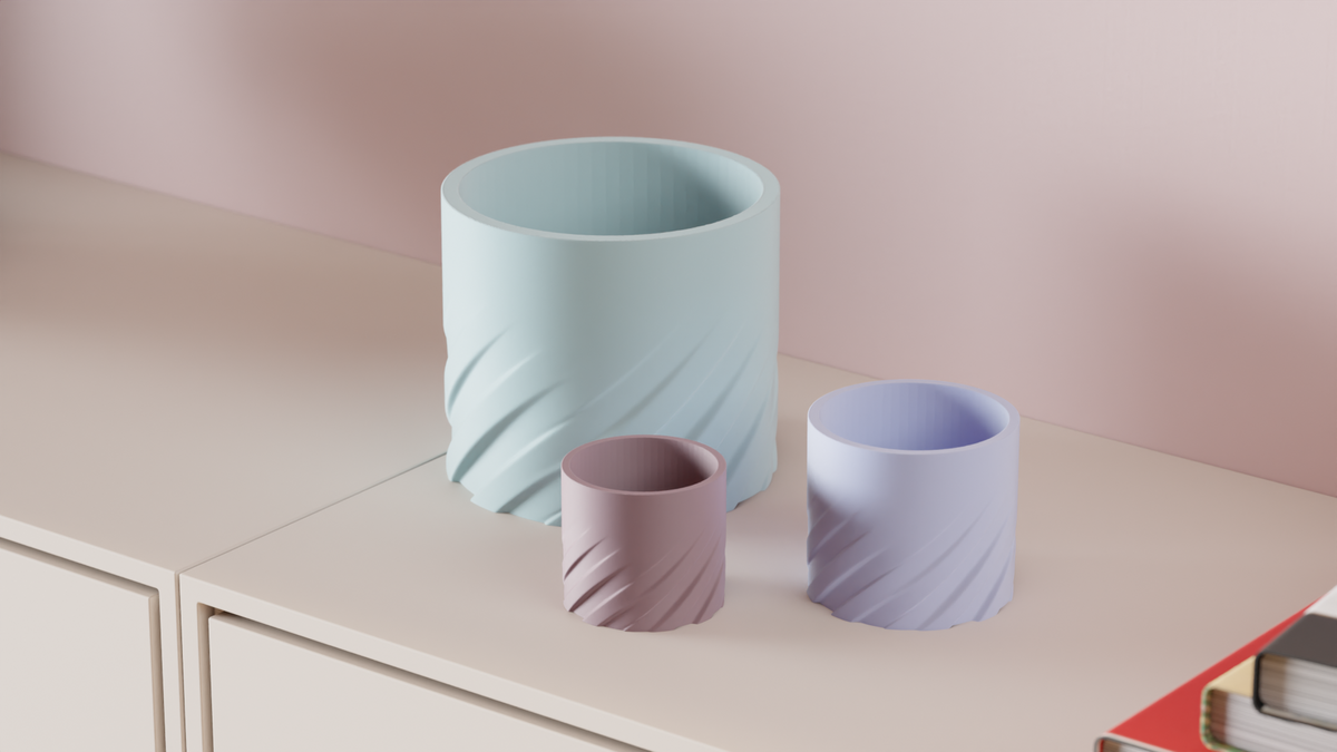 Spiral Plant Pot Modern Stylish Planter