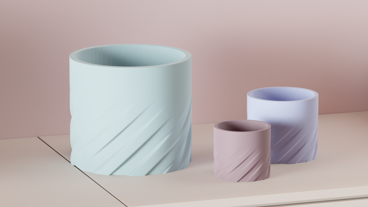 Spiral Plant Pot Modern Stylish Planter