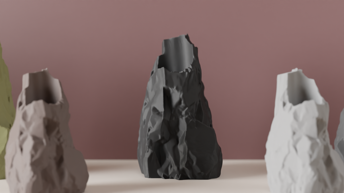 Stone Vase Rugged Rock Style Modern Vase – Large size