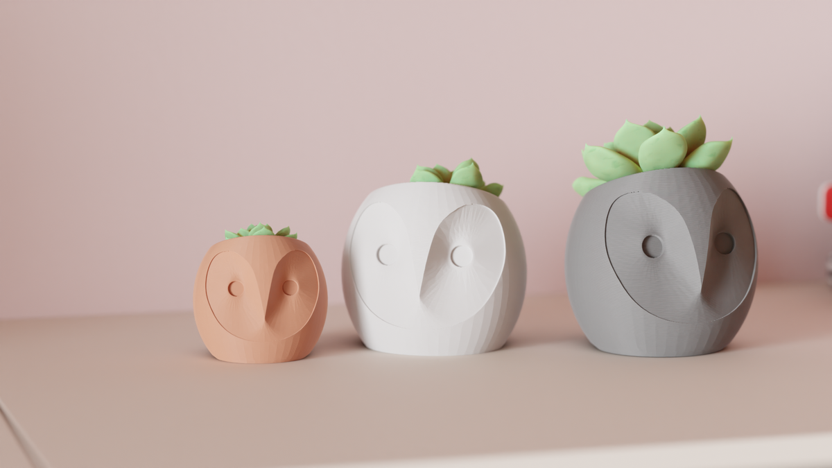 Succulent Plant Pot Cute Owl Planter