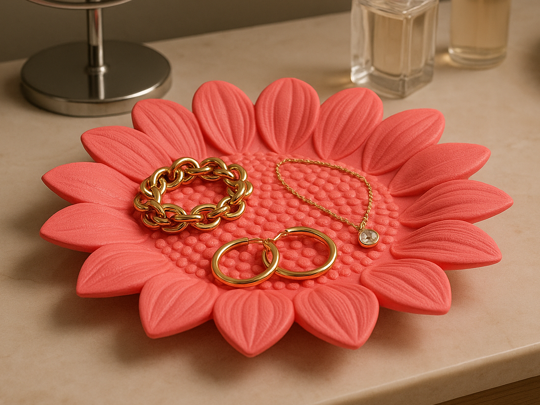 Sunflower Bloom Jewelry Tray