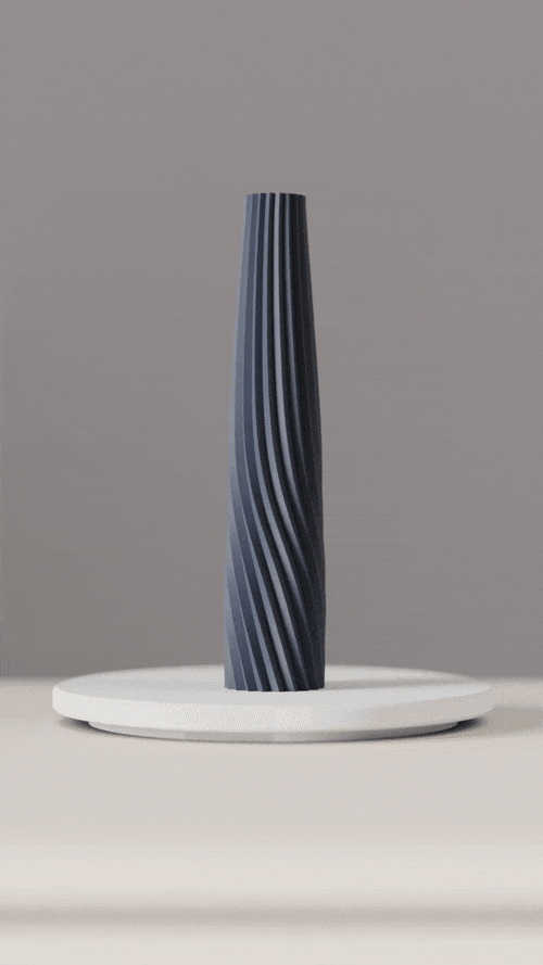 Tall Thin Twisted Vase
