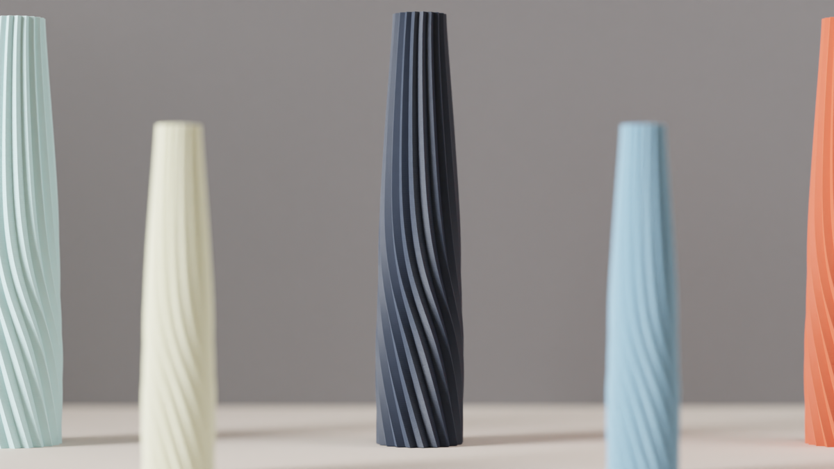 Tall Thin Twisted Vase