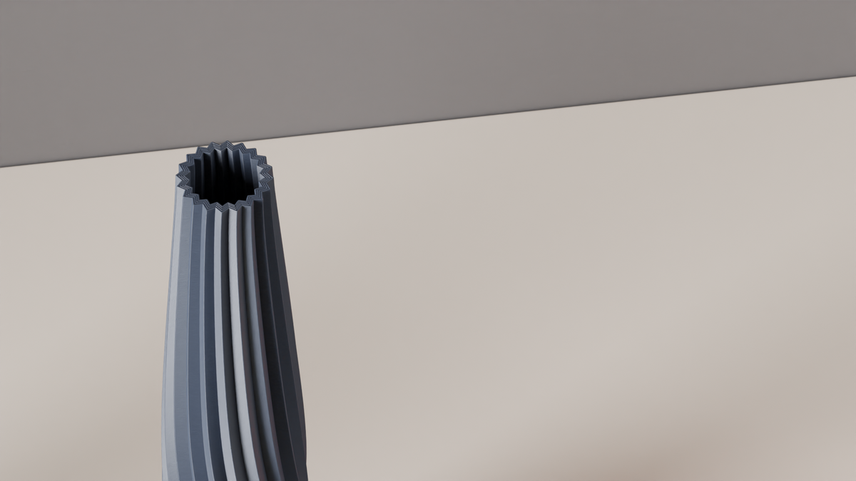 Tall Thin Twisted Vase