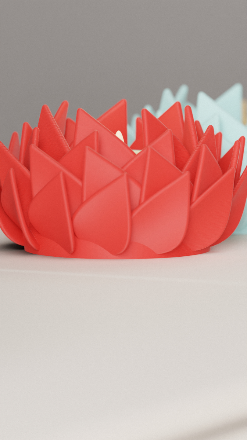 Tealight Holder Elegant Floral LED Candle Holder