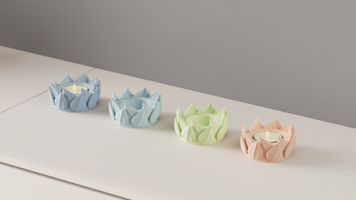 Tealight Holder Floral Style LED Candle Stand