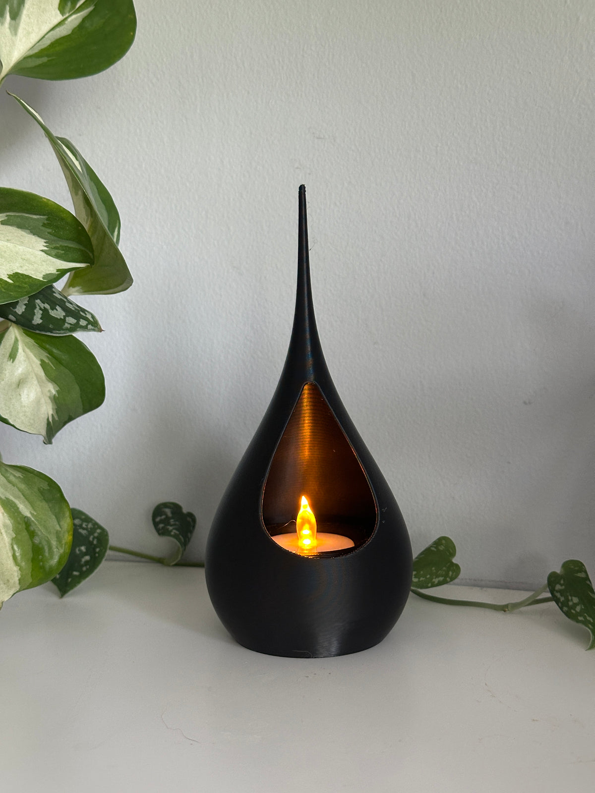 Teardrop Tealight LED Candle Holder