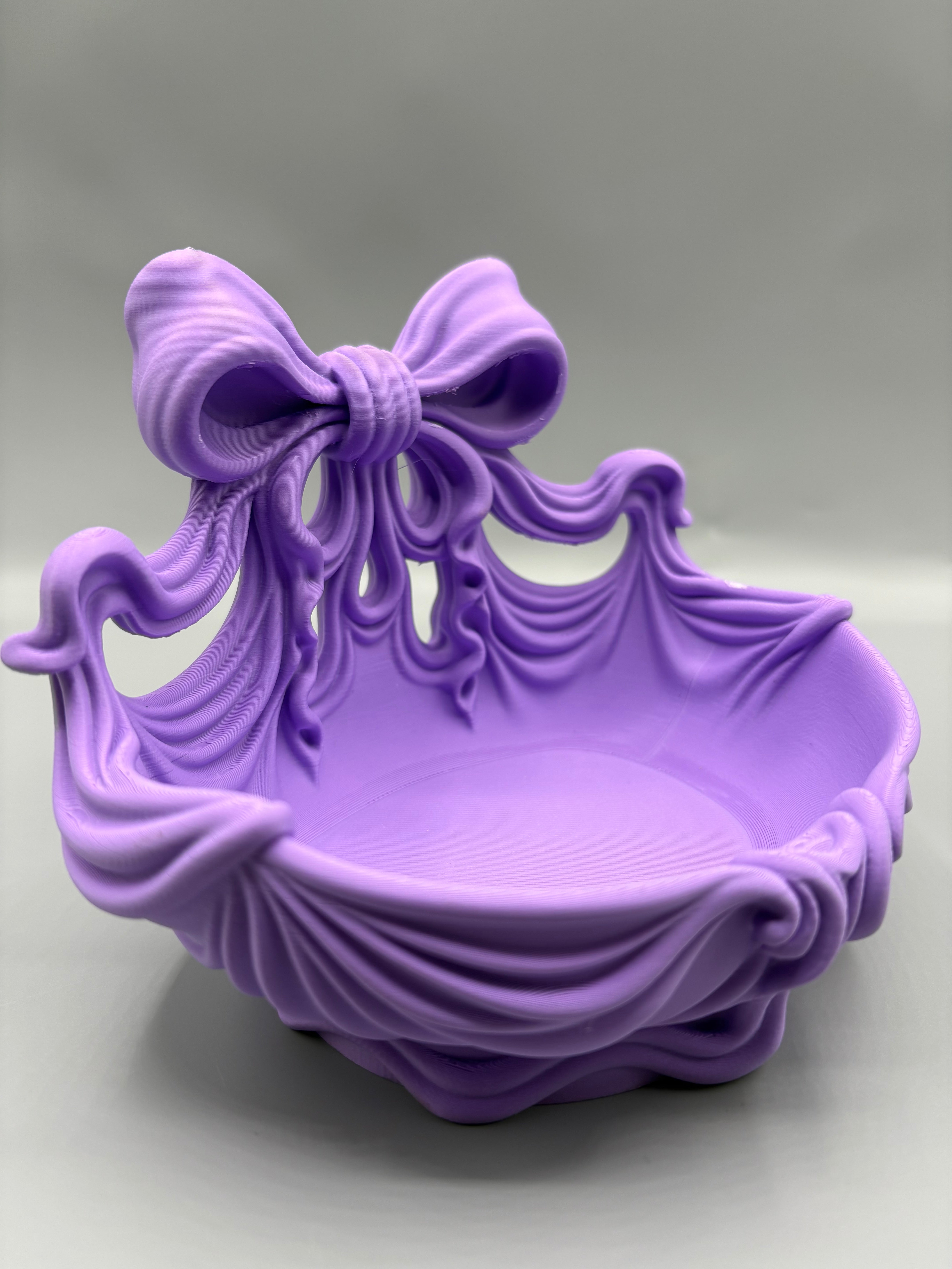 Coquette Bow Catchall Tray - Elegant Ribbon Bowl