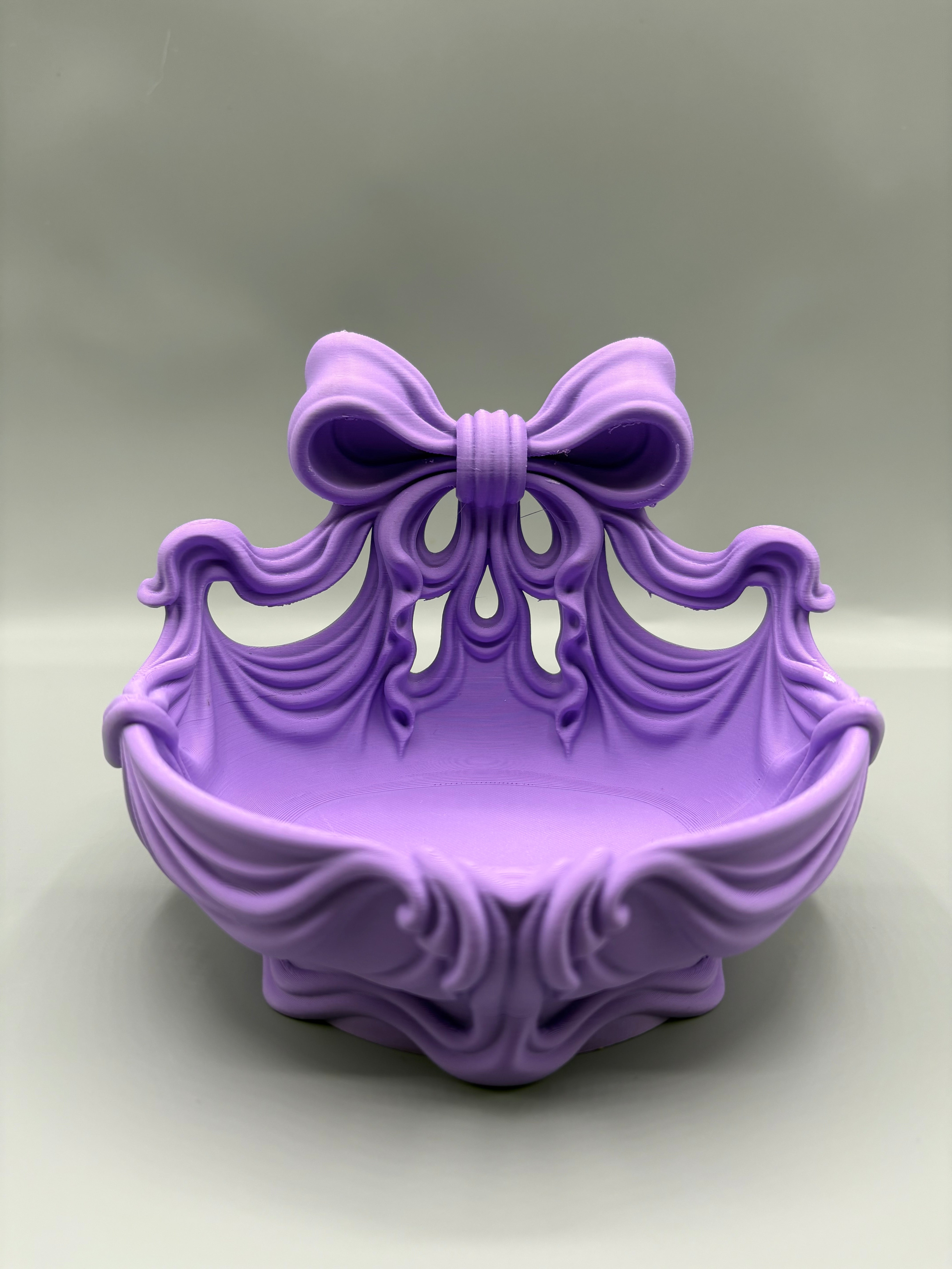 Coquette Bow Catchall Tray - Elegant Ribbon Bowl