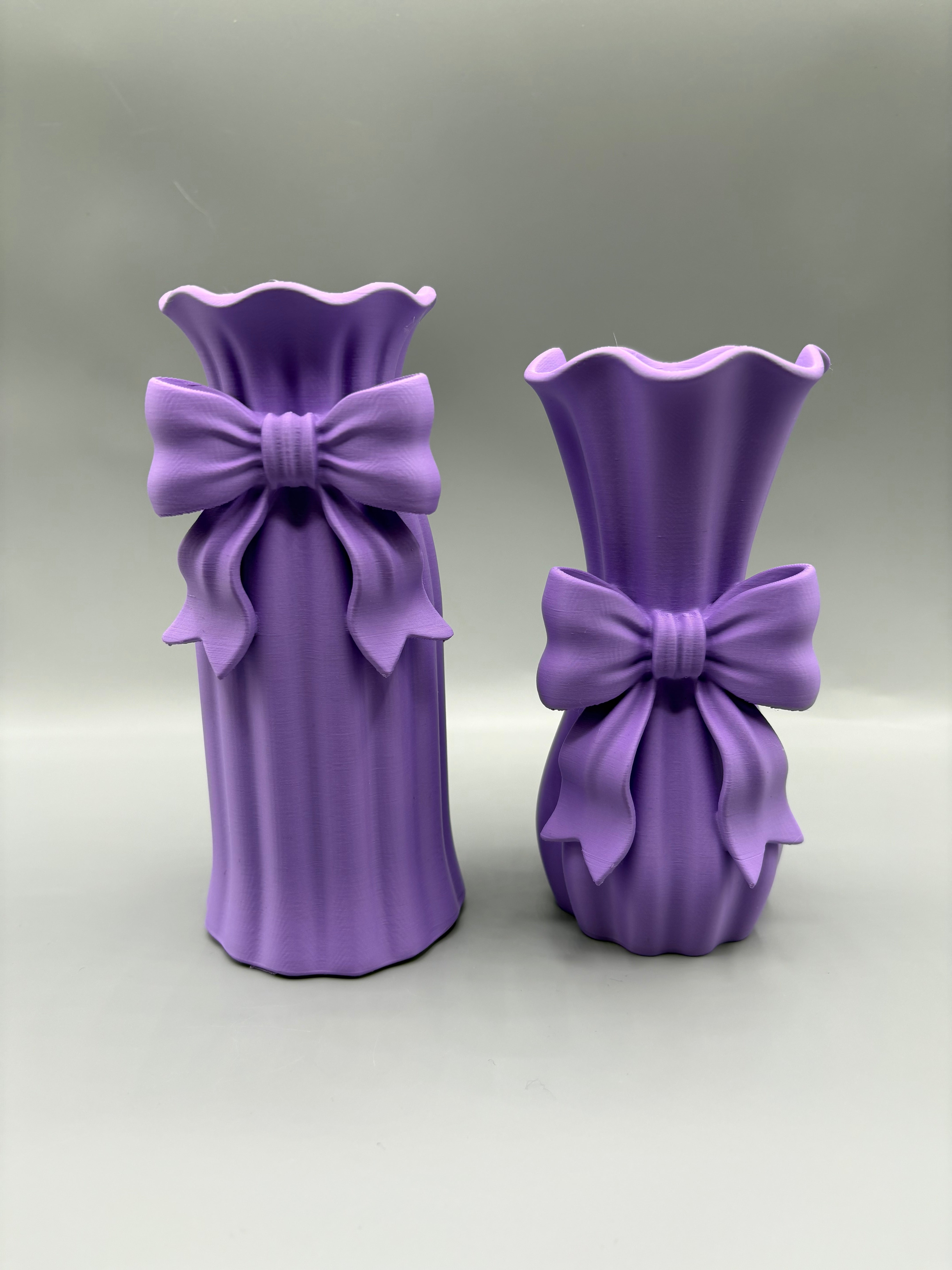 Coquette Ribbon Bow Vase Set | Modern Floral Decor