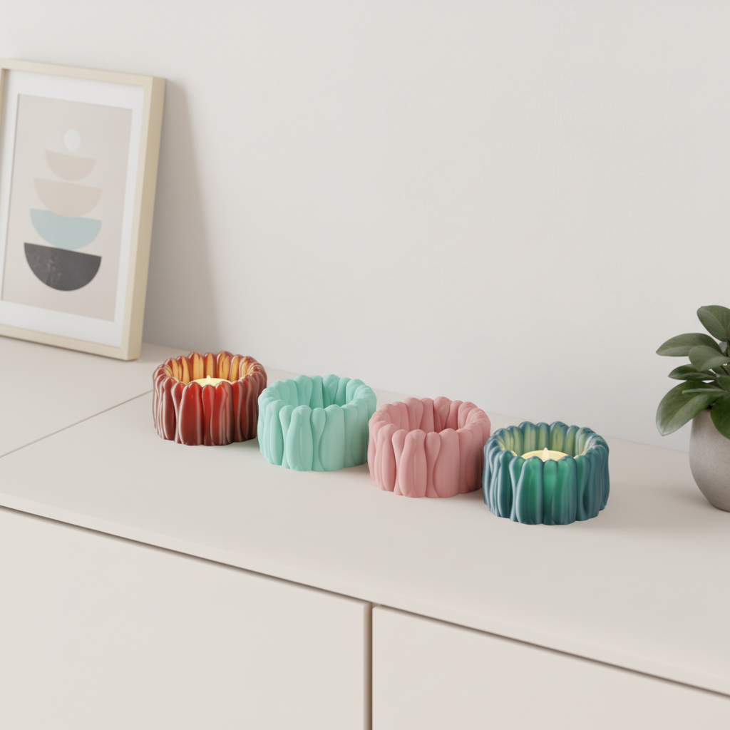 Textured Tealight Holder for LED Candles