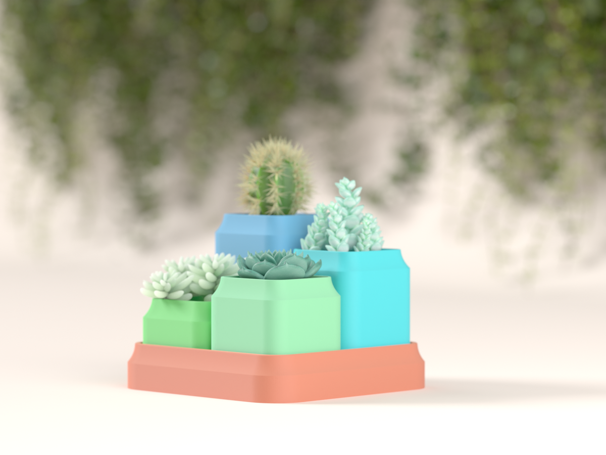 Tiered Succulent Planters with Drainage
