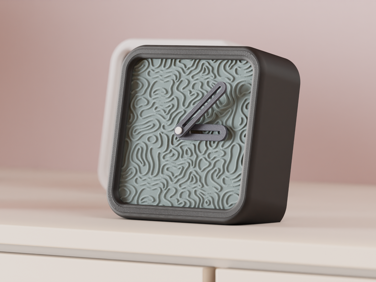Topographic Modern Desk Clock