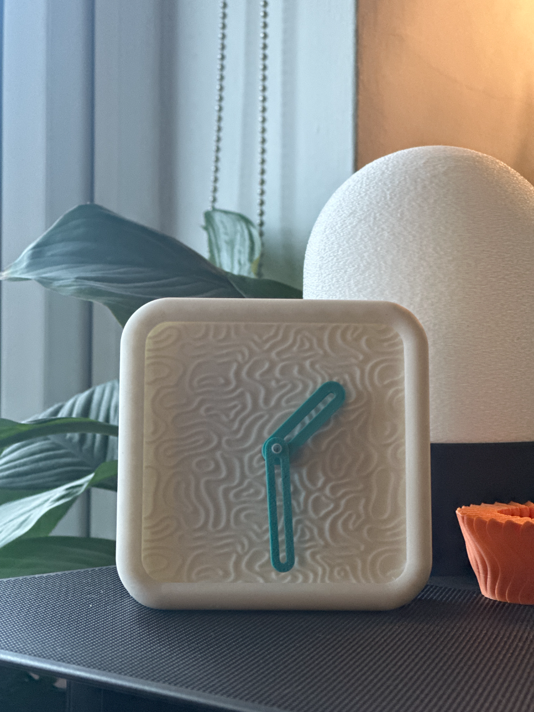 Topographic Modern Desk Clock