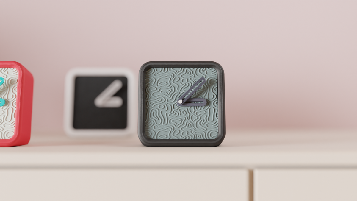 Topographic Modern Desk Clock