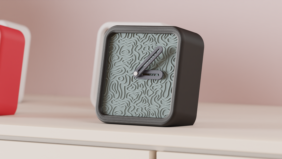 Topographic Modern Desk Clock