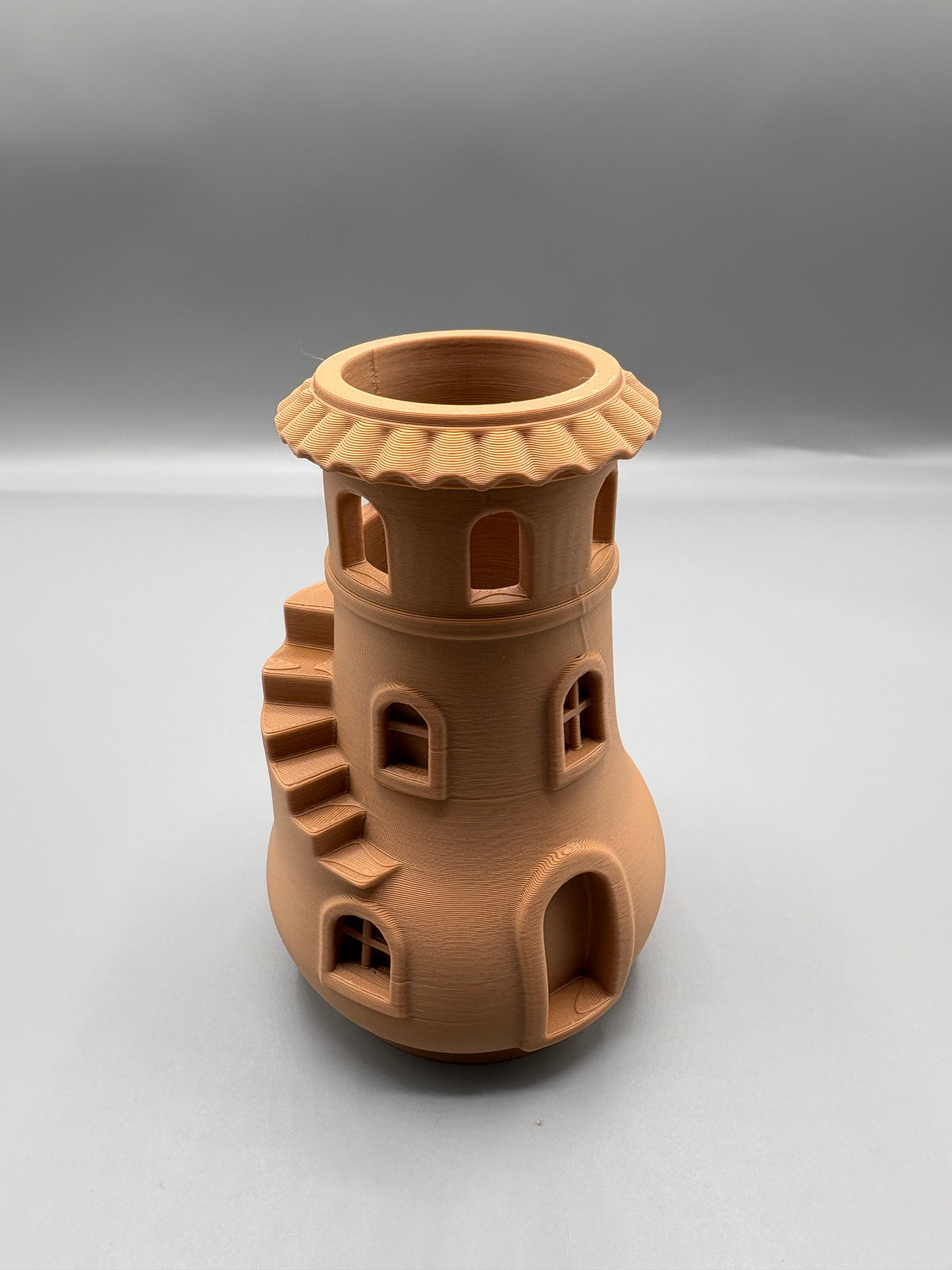 Tower House Vase Whimsical Fairy Home Flower Vase
