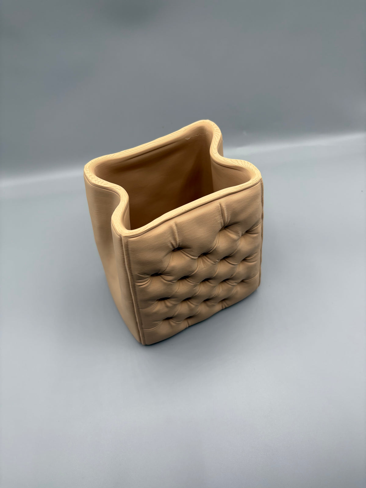 Tufted Makeup Brush Holder & Desk Organizer