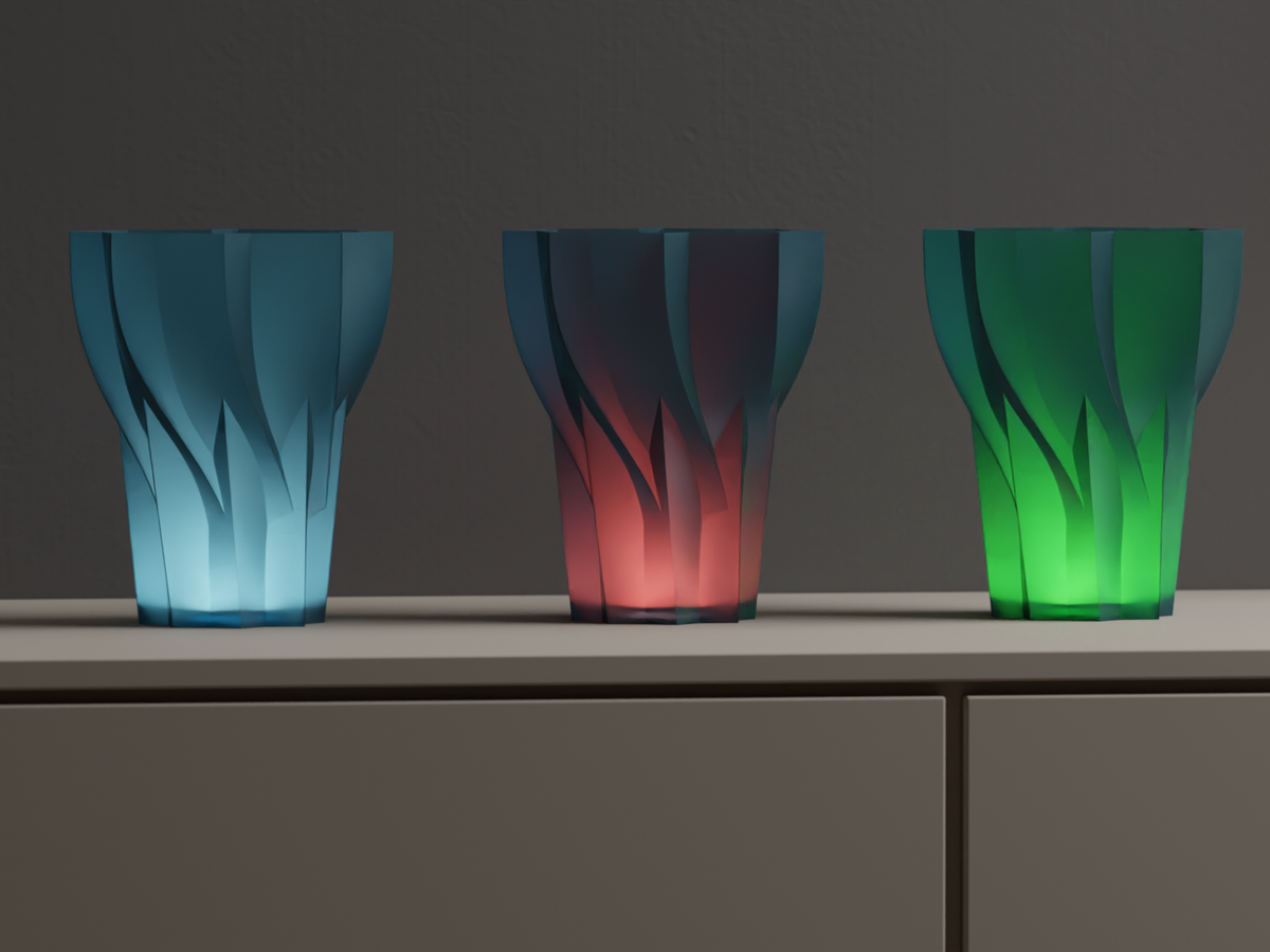 Twisted Facet Wireless Lamp