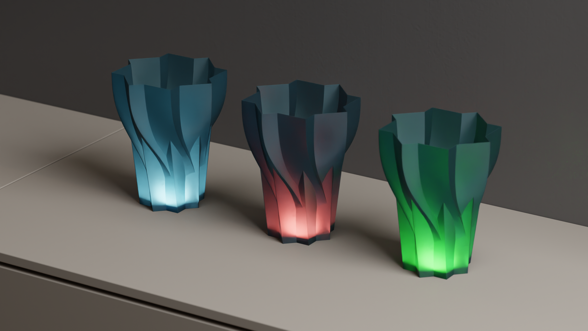 Twisted Facet Wireless Lamp