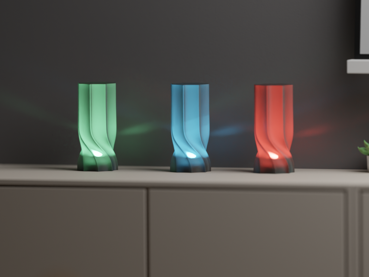 Twisted Square Wireless RGB Lamp