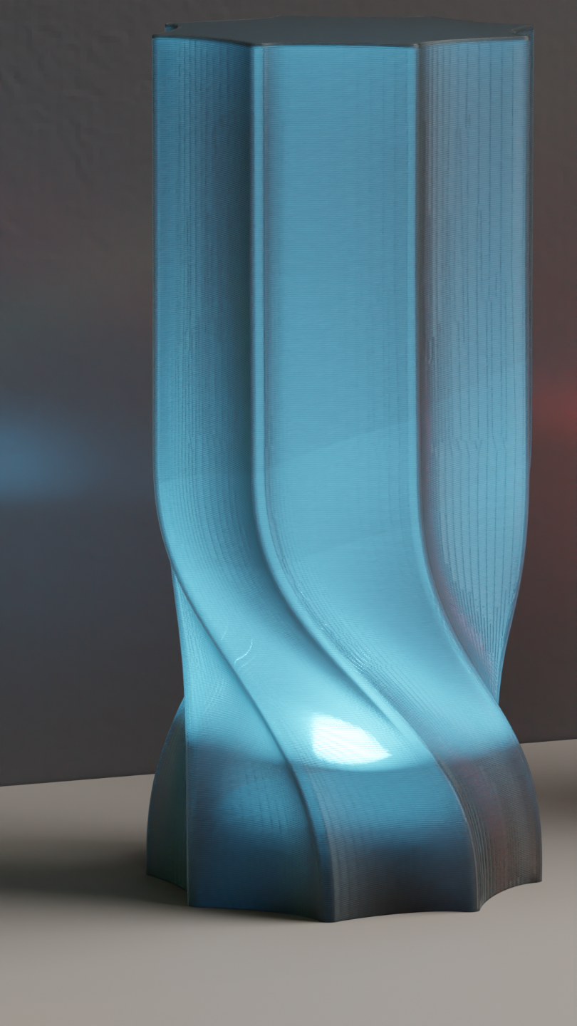 Twisted Square Wireless RGB Lamp