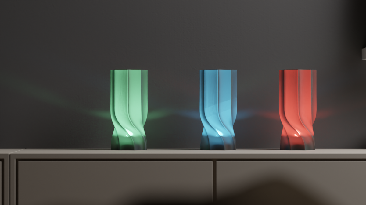 Twisted Square Wireless RGB Lamp