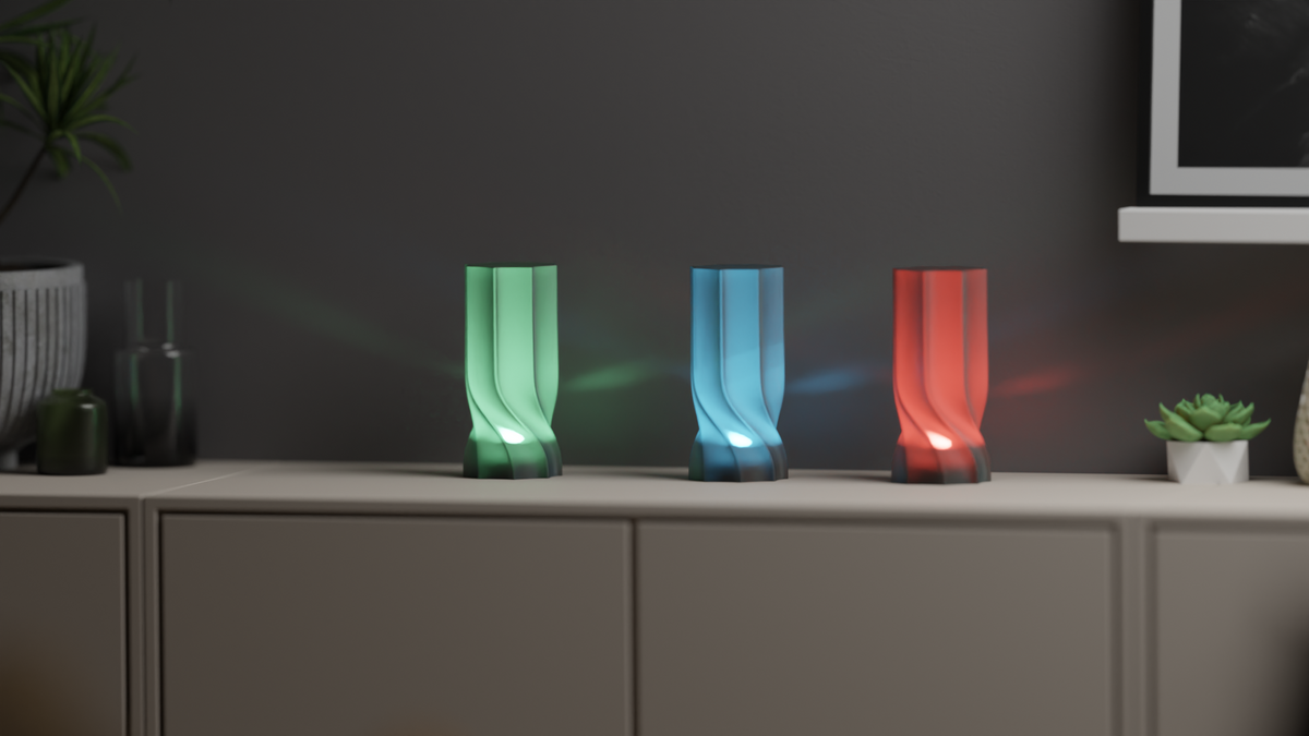 Twisted Square Wireless RGB Lamp