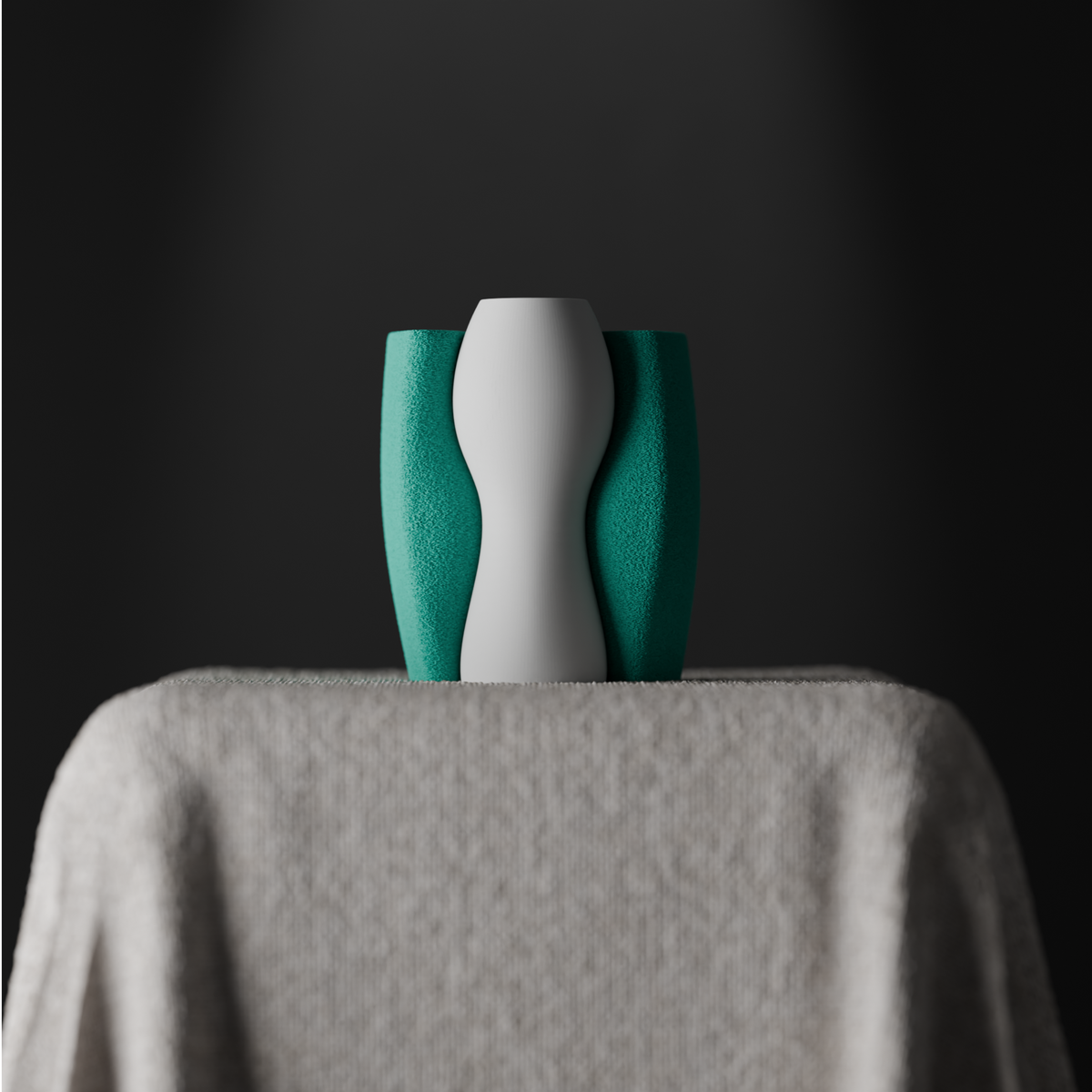 Two Part Elegant Wrapped Vase Set
